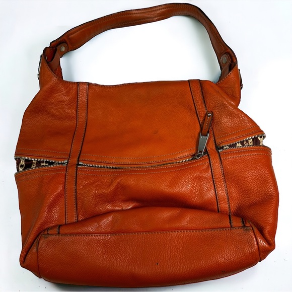 Tignanello Vibrant Orange Leather Purse - Picture 5 of 8